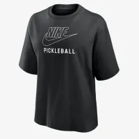 Nike Swoosh женская Pickleball Boxy футболка цвет черный
