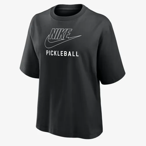 Nike Swoosh женская Pickleball Boxy футболка цвет черный