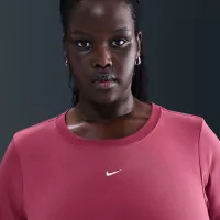 Nike Sportswear Chill Knit жіноча Cropped футболка (великі розміри) колір фіолетовий