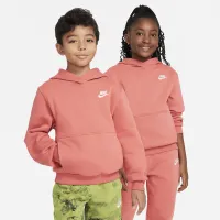 Nike Sportswear Club Fleece Big дитячі Pullover Толстовка з капюшоном колір червоний