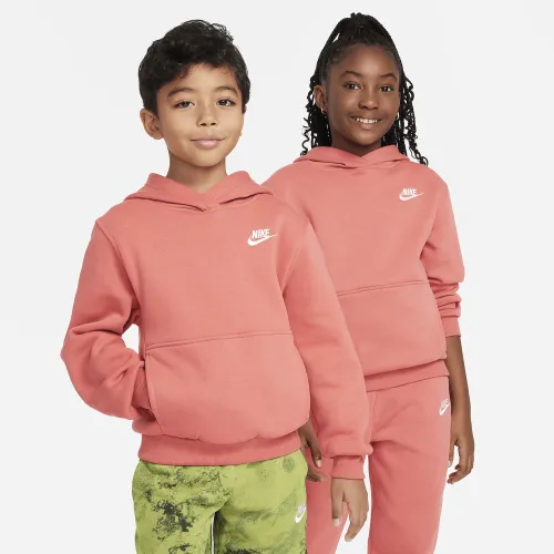 Nike Sportswear Club Fleece Big дитячі Pullover Толстовка з капюшоном колір червоний