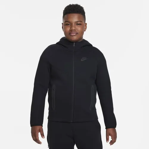Nike Sportswear Tech Fleece Big дитячі (для хлопчиків) Full-Zip Толстовка з капюшоном (Extended Size) колір чорний