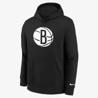 Brooklyn Nets Essential Big дитячі Nike NBA Pullover Толстовка з капюшоном колір чорний