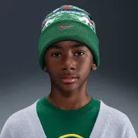 Nike Peak Big детские Standard Cuff Beanie цвет зеленый