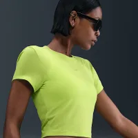Nike Sportswear Chill Knit жіноча Cropped футболка колір зелений