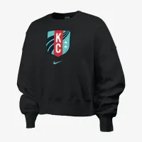 Kansas City Current Phoenix Fleece женская Nike NWSL Crew-Neck свитшот цвет черный