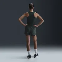 Nike One Fitted жіноча Dri-FIT Cropped Tank Top колір зелений