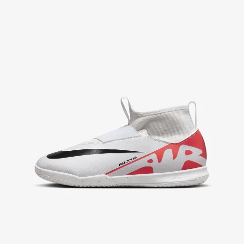 Nike Jr. Mercurial Superfly 9 Academy Little/Big детские Indoor/Court High-Top Soccer Кроссовки цвет красный