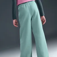 Nike Sportswear Club Fleece Girls' Wide-Leg Pants цвет зеленый