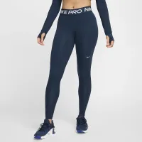 Nike Pro женская Mid-Rise Mesh-Paneled лосины синий