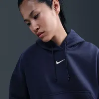 Nike Sportswear Phoenix Fleece женская Over-оверсайз Pullover Толстовка с капюшоном синий