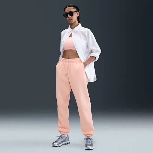 Nike Sportswear Phoenix Fleece женская С высокой Талией оверсайз Sweatpants Pink