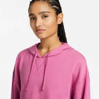 Nike Yoga Dri-FIT женская Fleece Толстовка с капюшоном Pink