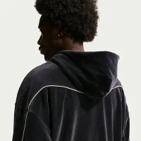 Nike LeBron чоловічі Velour Full-Zip баскетбольні Толстовка з капюшоном колір чорний