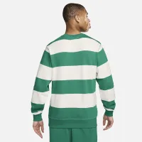 Nike Club Fleece чоловічі Striped Heavyweight French Terry Crew колір зелений