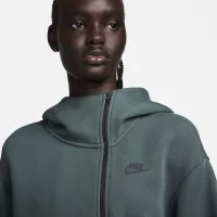 Nike Sportswear Tech Fleece женская оверсайз Full-Zip Толстовка с капюшоном Cape цвет зеленый
