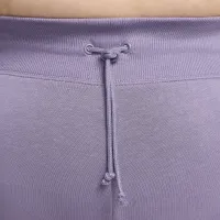 Nike Sportswear Phoenix Fleece женская С высокой Талией Loose шорты (большие размеры) цвет фиолетовый
