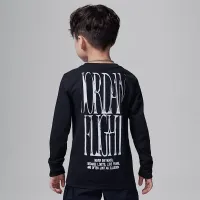 Nike Jordan MJ Flight Little детские Illusions Long Sleeve футболка цвет черный