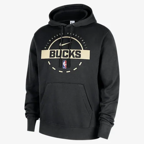 Milwaukee Bucks Club чоловічі Nike NBA Practice Pullover Толстовка з капюшоном колір чорний