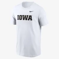 Iowa Hawkeyes Primetime Wordmark мужские Nike College футболка цвет белый