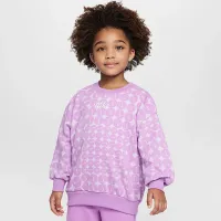 Nike Essentials Toddler Printed French Terry Crew Top цвет фиолетовый