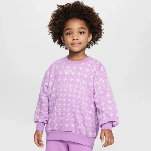 Nike Essentials Toddler Printed French Terry Crew Top цвет фиолетовый