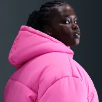 Nike Sportswear Classic Puffer женская Therma-FIT Loose Hooded Куртка (большие размеры) Pink