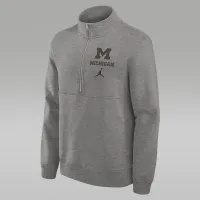 Nike Michigan Wolverines Primetime Club чоловічі Jordan College 1/2-Zip Crew колір сірий
