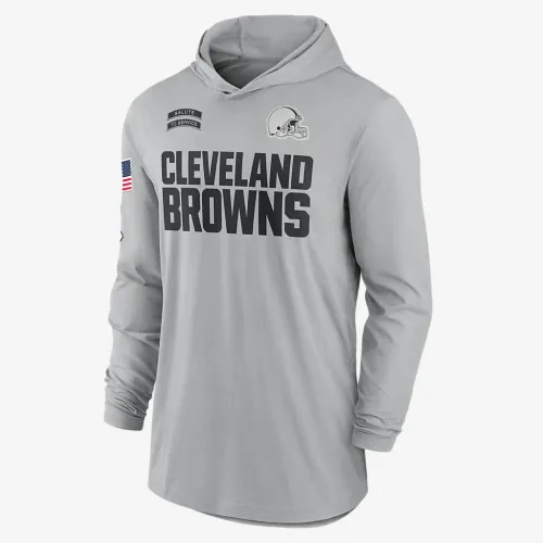 Cleveland колір коричневийs Salute to Service Edge Mascot Lockup Men’s Nike Dri-FIT NFL Long-Sleeve Hooded Top колір сірий