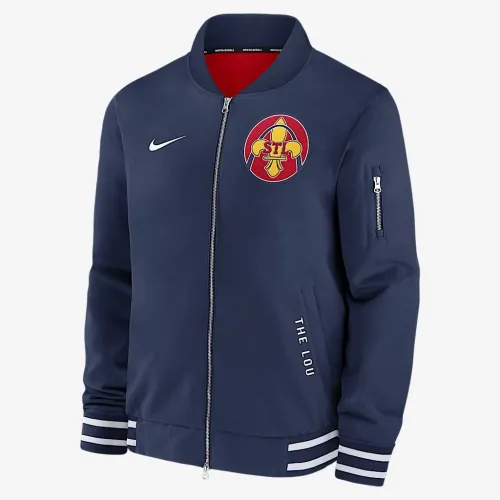 St. Louis Cardinals Authentic Collection City Connect чоловічі Nike MLB Full-Zip Bomber Куртка блакитний