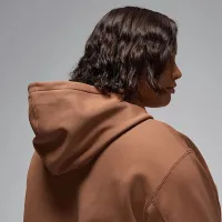 Nike Jordan Flight Fleece женская Satin-Lined Pullover Толстовка с капюшоном (большие размеры) цвет коричневый