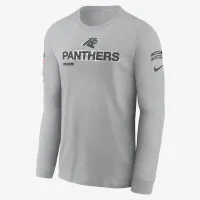 Carolina Panthers Salute to Service Mascot Edge Legend мужские Nike NFL Long-Sleeve футболка цвет серый