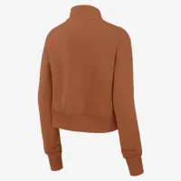 Texas Longhorns Legacy Elevated Logo женская Nike College Cropped 1/4-Zip Crew Orange