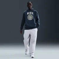 Nike Club мужские Pull-Over Fleece Толстовка с капюшоном синий