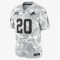 Barry Sanders Detroit Lions Salute to Service чоловічі Nike Dri-FIT NFL Limited Jersey колір білий