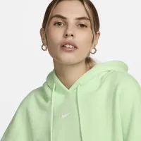 Nike Sportswear Phoenix Fleece женская Over-оверсайз Pullover Толстовка с капюшоном цвет зеленый