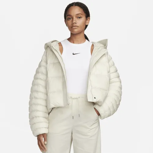 Nike Sportswear Swoosh Puffer PrimaLoft® женская Therma-FIT оверсайз Hooded Куртка цвет коричневый