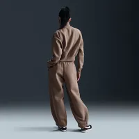 Nike Sportswear Phoenix Fleece женская 1/2-Zip Cropped свитшот цвет коричневый