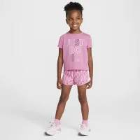 Nike Dri-FIT Femme Pop Toddler футболка and Tempo шорты набор Pink