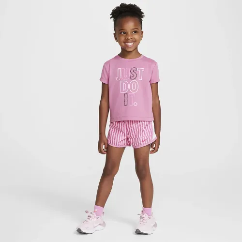 Nike Dri-FIT Femme Pop Toddler футболка and Tempo шорти комплект Pink