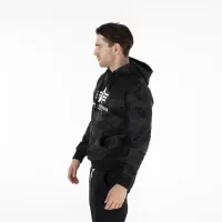 Кофта/футболка Alpha Industries Basic Hoody Camo 178312C125 - szaro-коричневая