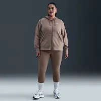 Nike Sportswear Club Fleece женская Full-Zip Толстовка с капюшоном (большие размеры) цвет коричневый