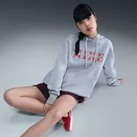 Nike Sportswear Phoenix Fleece женская оверсайз Pullover Толстовка с капюшоном цвет серый