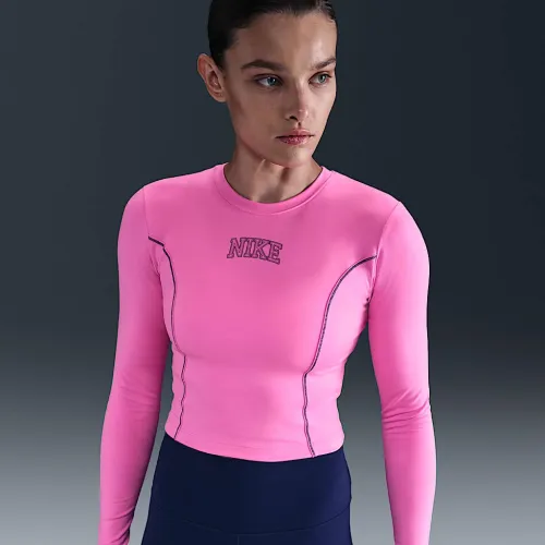 Nike One жіноча Dri-FIT Long-Sleeve Top Pink