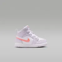 Nike Jordan 1 Mid SE Little детские Кроссовки цвет фиолетовый