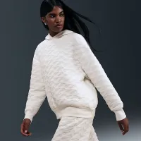 Nike Sportswear Phoenix Fleece жіноча Loose Jacquard Pullover Толстовка з капюшоном колір білий