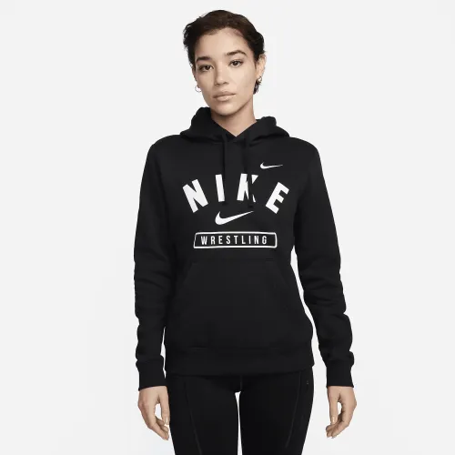 Nike женская Wrestling Pullover Толстовка с капюшоном цвет черный