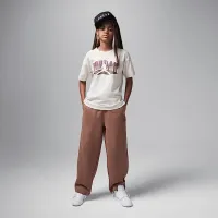 Nike Jordan Flight Essentials Big дитячі Open Hem Pants колір коричневий