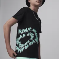Nike Jordan Warped Galaxy Big детские Graphic футболка цвет черный