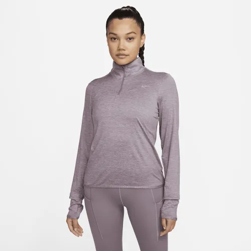 Nike Swift Element жіноча UV Protection 1/4-Zip Running Top колір фіолетовий